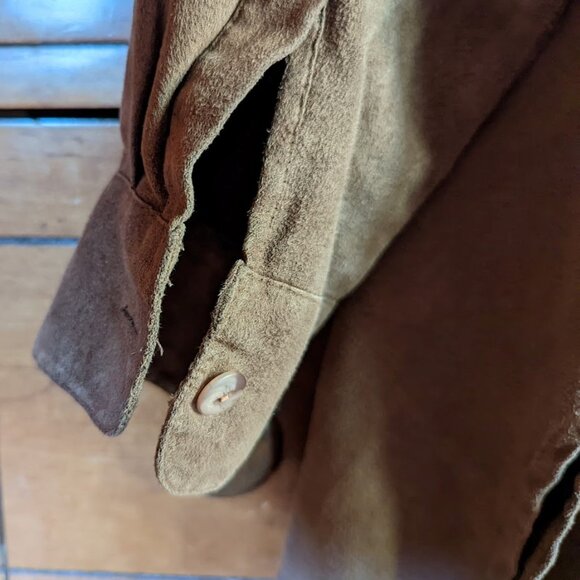 Vintage Cotton Ginny Suede-Like Jacket c 1990s – Plus Size Small - Picture 6 of 12